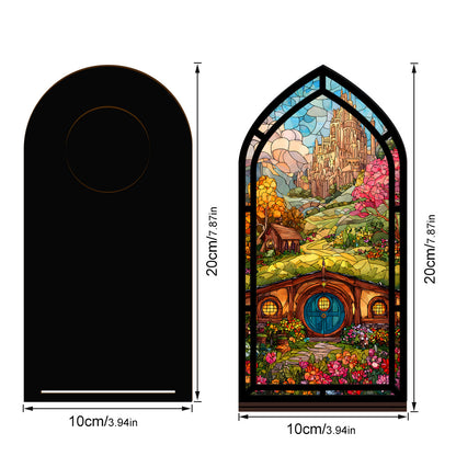 The Halfling’s Hillside Home Book Nook with Candle Glow