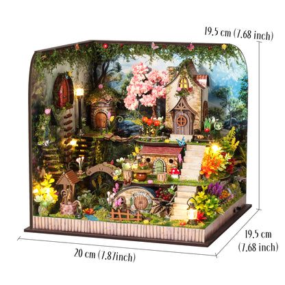 DIY Miniature Wooden Kit - Whispering Woods (Secret Forest Cabin, Nature Diorama)
