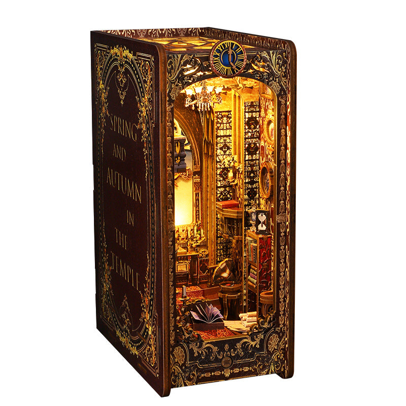 Covenant Church Book Nook Kit (Gothic Architecture Bookshelf Insert, Wooden DIY Miniature Craft Birthday Gift)