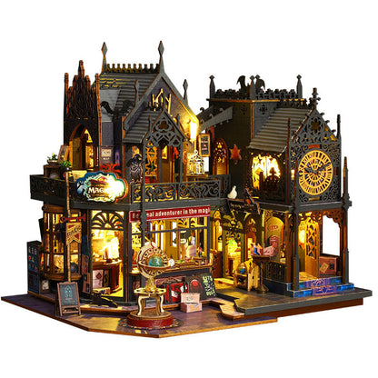 Magic City DIY Miniature House Kit (3D Wooden Cyberpunk, Craft Puzzle Gift)