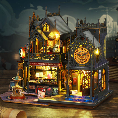 Magic City DIY Miniature House Kit (3D Wooden Cyberpunk, Craft Puzzle Gift)