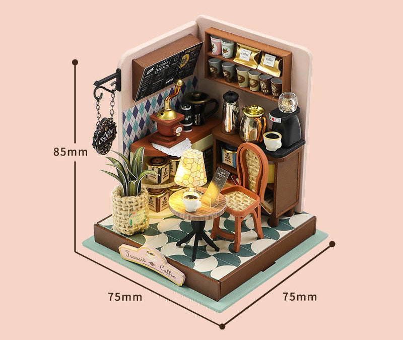 Hongda DIY Cottage Parent-Child Handmade Mini House Kids 3D Assembly Creative Puzzle Model House Small Gift