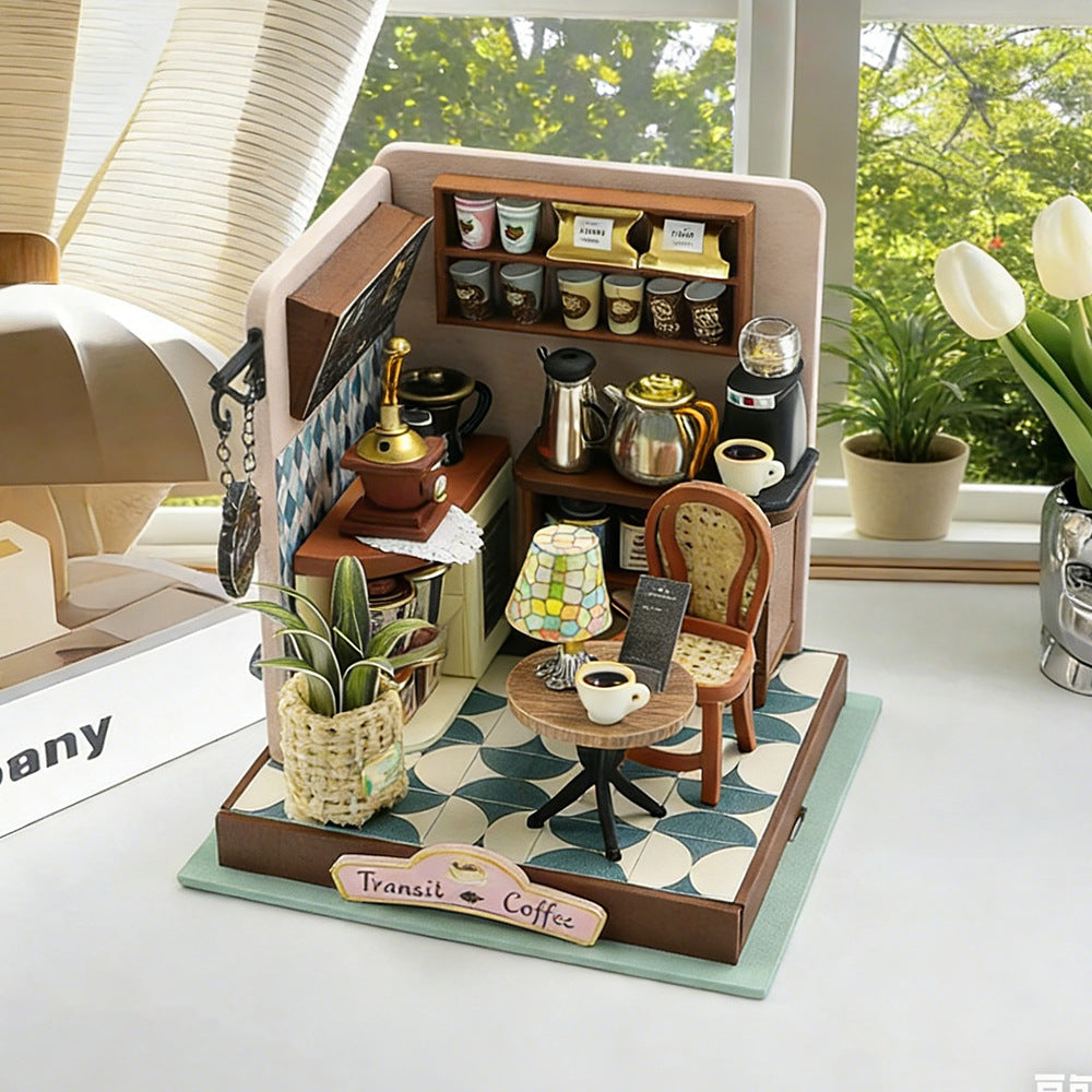 Hongda DIY Cottage Parent-Child Handmade Mini House Kids 3D Assembly Creative Puzzle Model House Small Gift