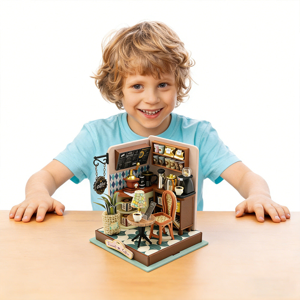 Hongda DIY Cottage Parent-Child Handmade Mini House Kids 3D Assembly Creative Puzzle Model House Small Gift