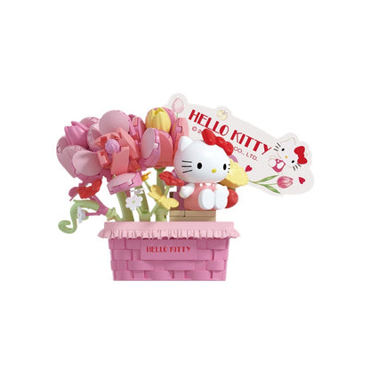 Moonlight Society Sanrio Flower Secret Words Blind Box Kuromi Katie Cat Assembly Children's Toys 803304 Building Blocks
