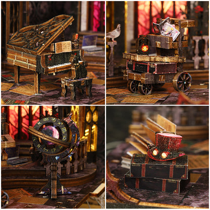 Castle Style DIY Book Book Kit (Williamsburg, Medieval Gothic Bookshelf, Miniature Craft Gifts)