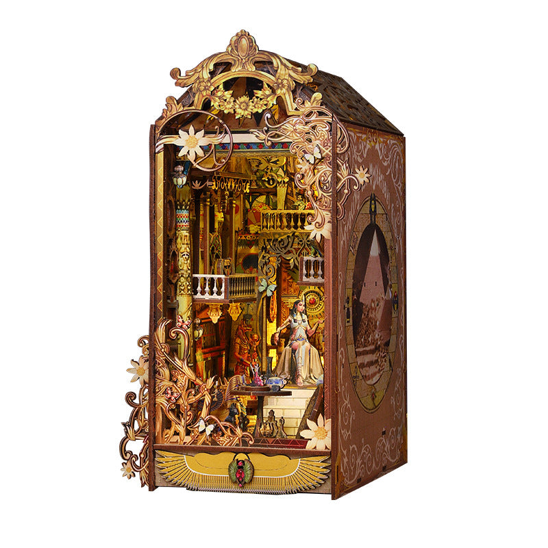 Ancient Egypt Style- Trace of the Mysterious City Book Nook Kit (Bookshelf Insert | 3D Wooden DIY Miniature Craft Birthday Gift)