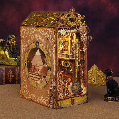Ancient Egypt Style- Trace of the Mysterious City Book Nook Kit (Bookshelf Insert | 3D Wooden DIY Miniature Craft Birthday Gift)
