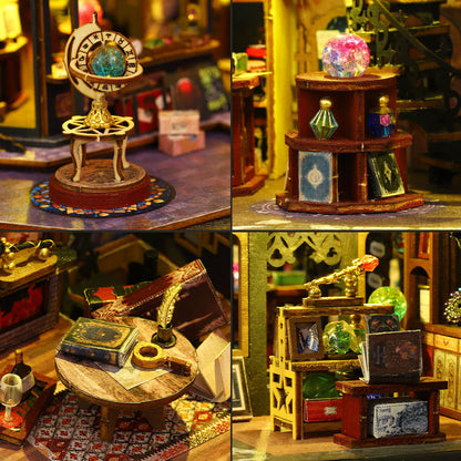Magic City DIY Miniature House Kit (3D Wooden Cyberpunk, Craft Puzzle Gift)