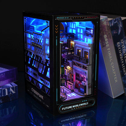 Cyberpunk City DIY Book Nook Kit - (Near Future scene, craft gifts)