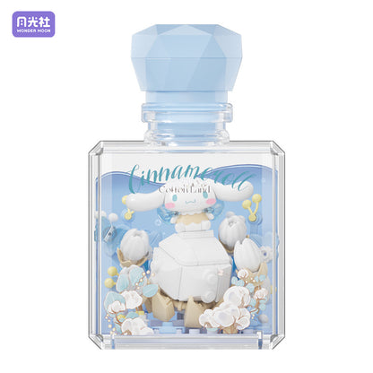 Moonlight Club genuine Sanrio Flower Love Elf 803305 assembled building block perfume bottle with light blind box toy