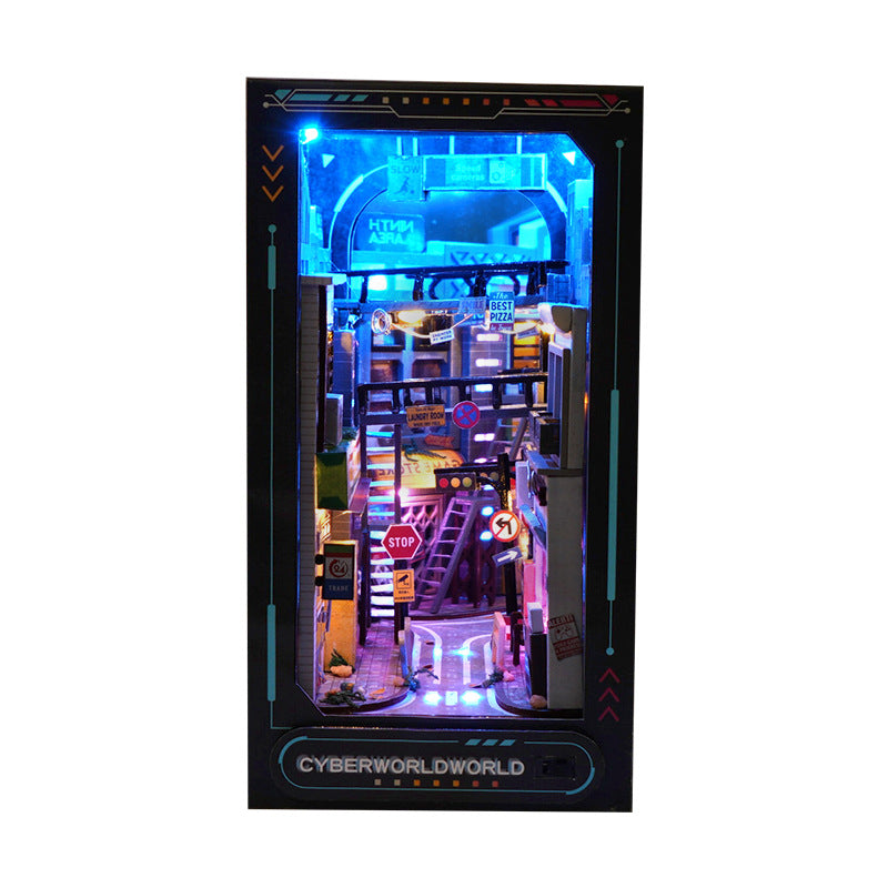 Cyberpunk City DIY Book Nook Kit - (Near Future scene, craft gifts)