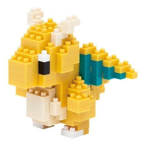 Block-built Pokémon Kairyu figure, yellow body with teal fin and black eye