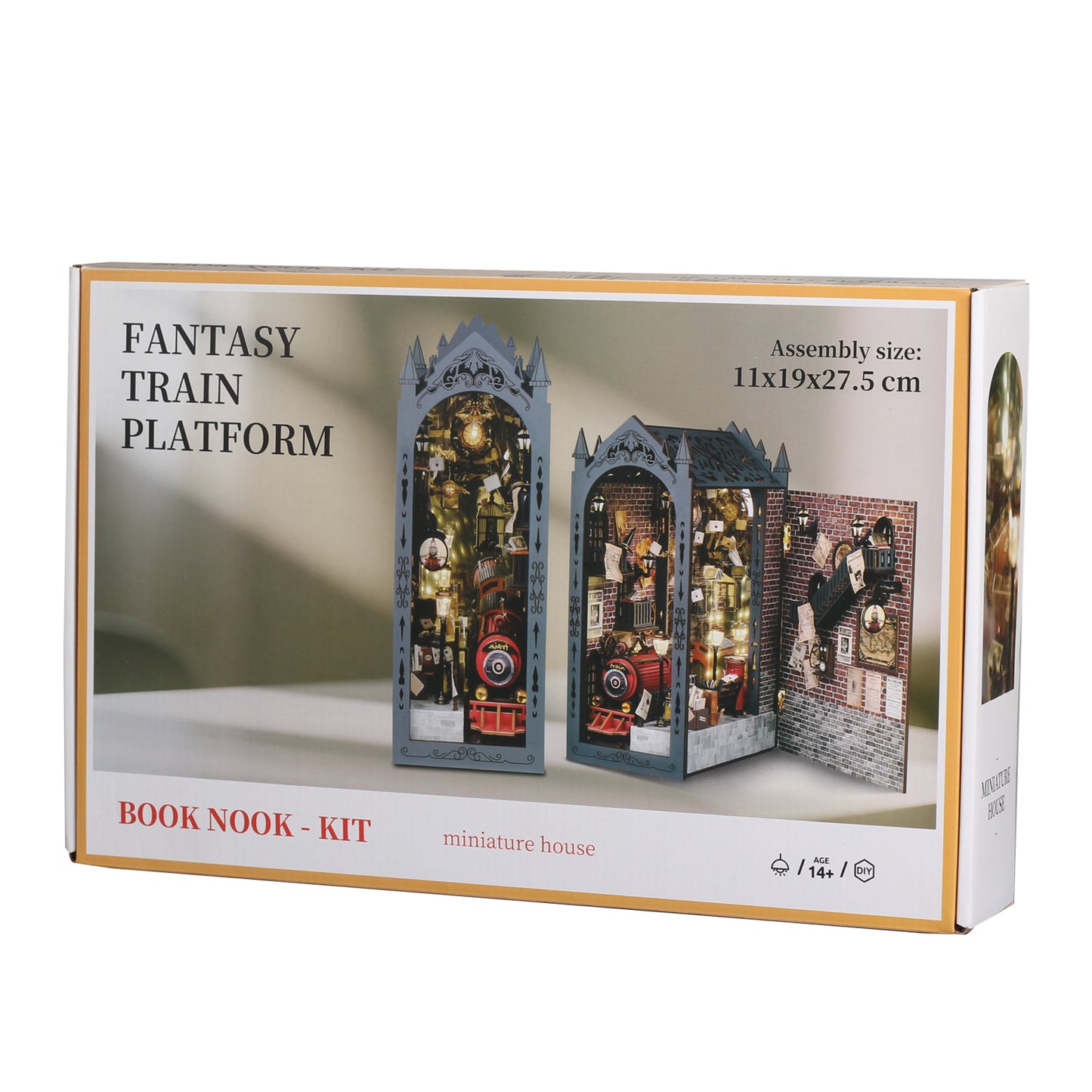 Fantasy Train DIY Book Nook Kit: Time Travel Miniature Bookshelf Scene