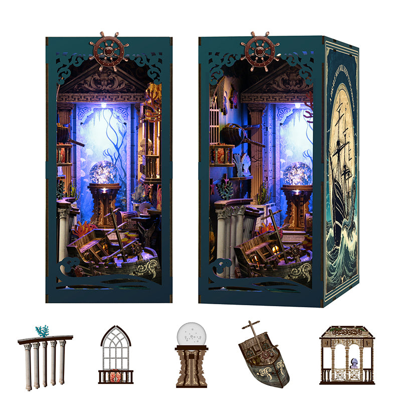 a picture of a room with a clock inside of it