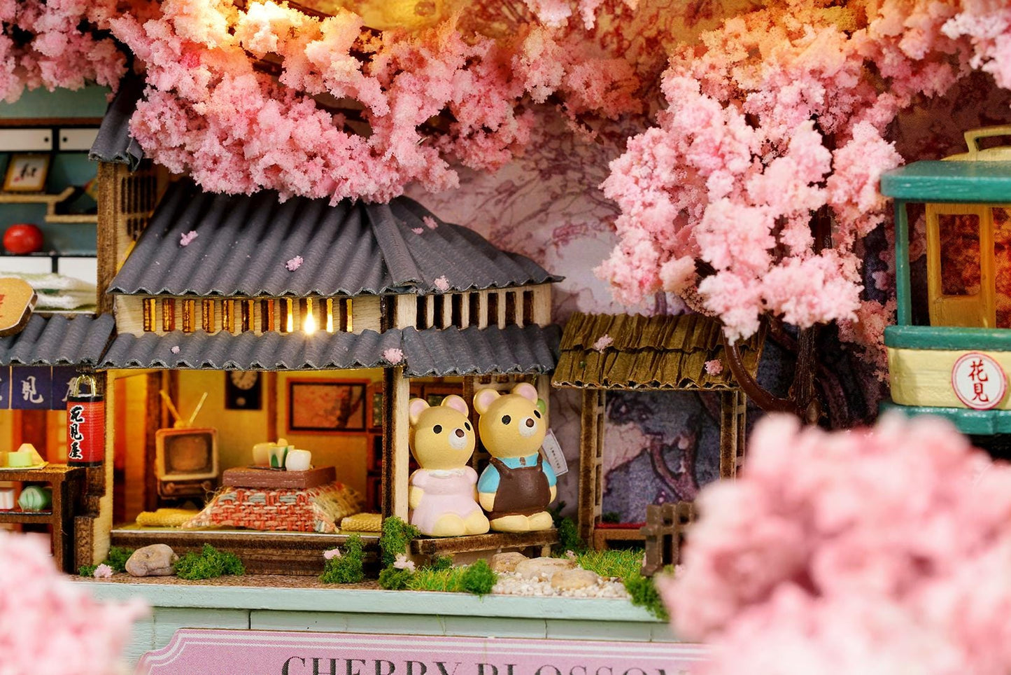 DIY Miniatures Craft Kit: Cherry Blossom - Tiny Spring Diorama  (Gift for Craft Lovers)