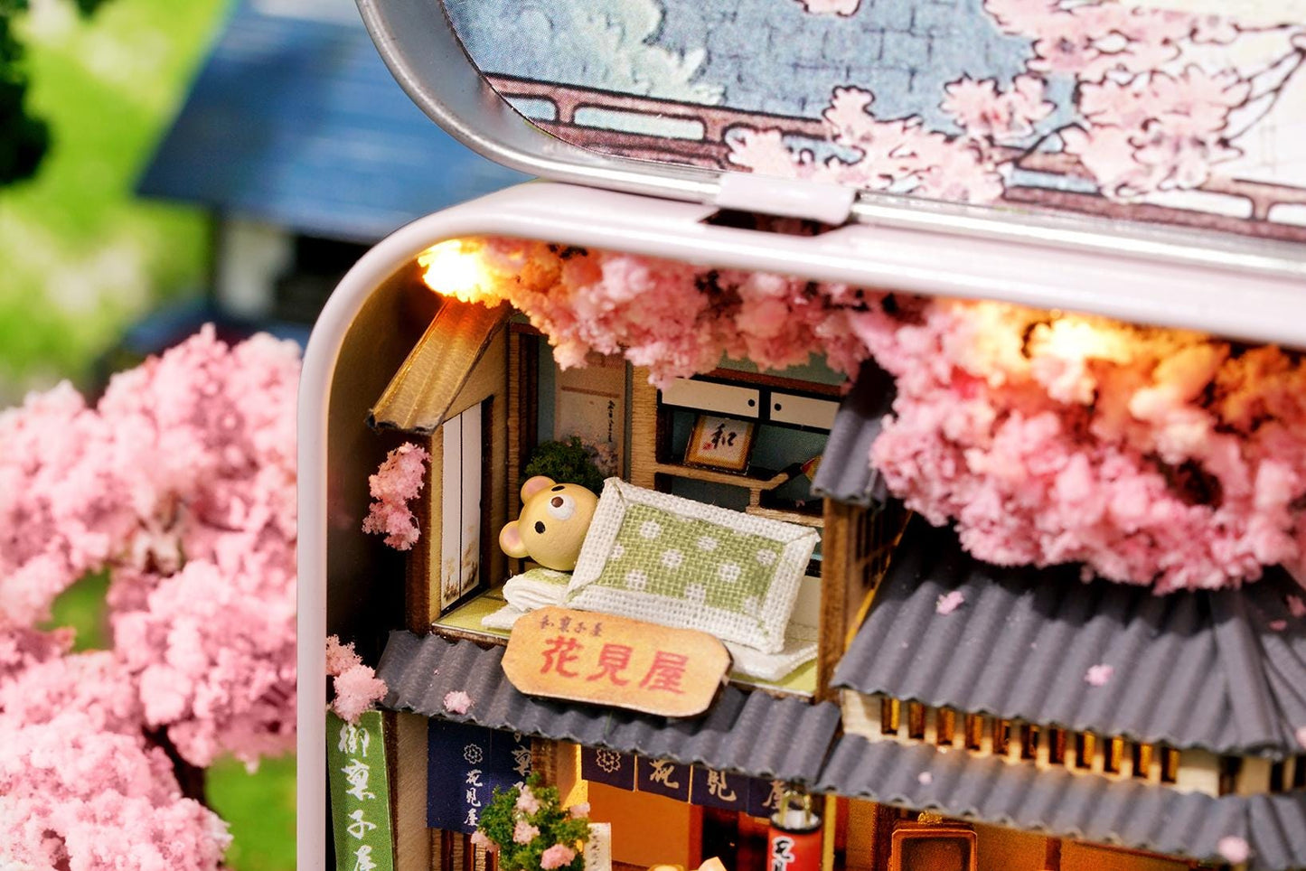 DIY Miniatures Craft Kit: Cherry Blossom - Tiny Spring Diorama  (Gift for Craft Lovers)