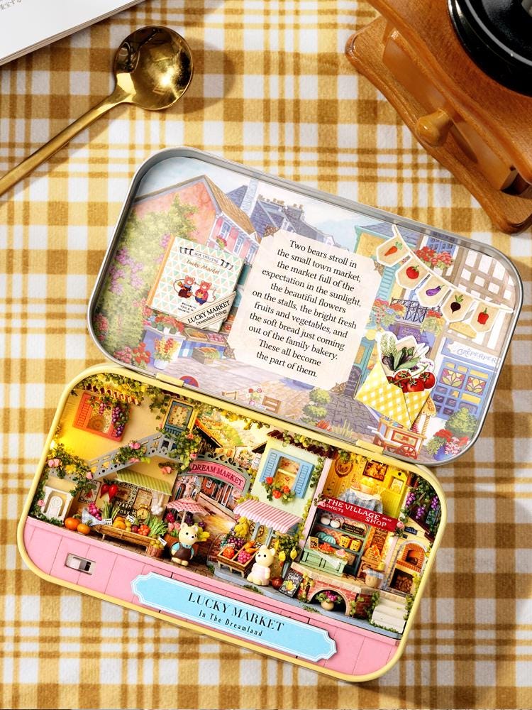 DIY Miniatures Craft Kit: Lucky Market - Tiny Shop (Gift for Craft Lovers)