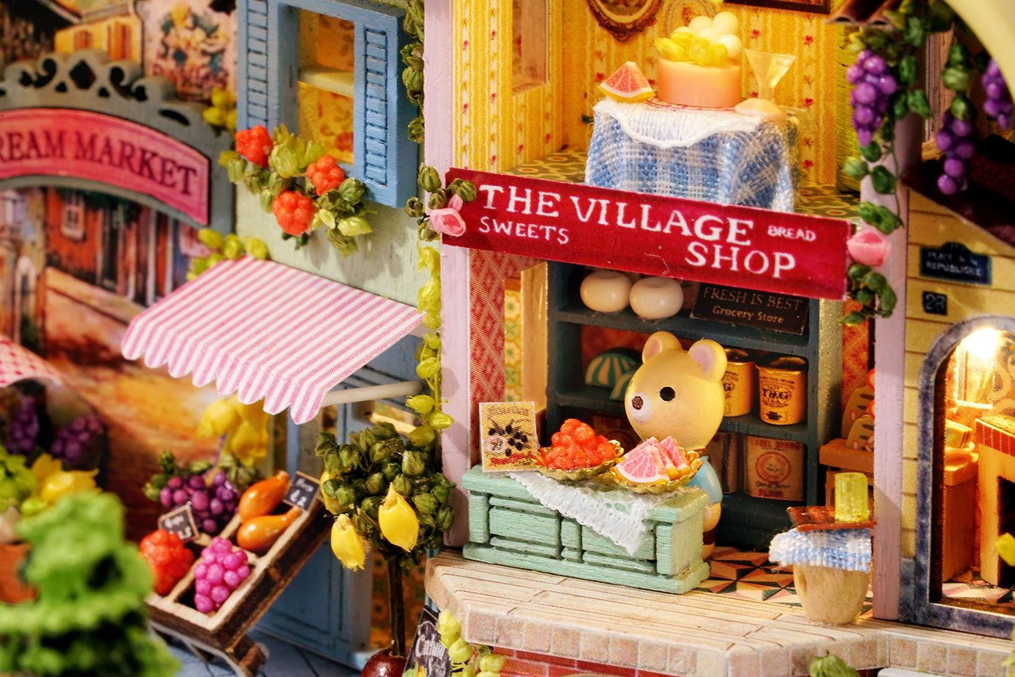 DIY Miniatures Craft Kit: Lucky Market - Tiny Shop (Gift for Craft Lovers)