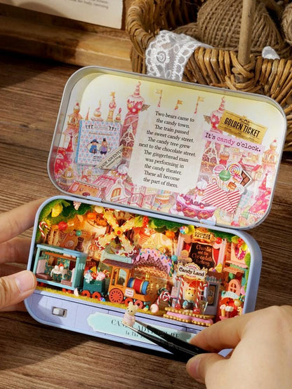 DIY Miniatures Craft Kit: Candy Adventure - Miniature Sweet Shop Scene (Gift for Craft Lovers)