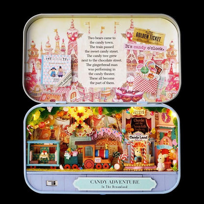 DIY Miniatures Craft Kit: Candy Adventure - Miniature Sweet Shop Scene (Gift for Craft Lovers)