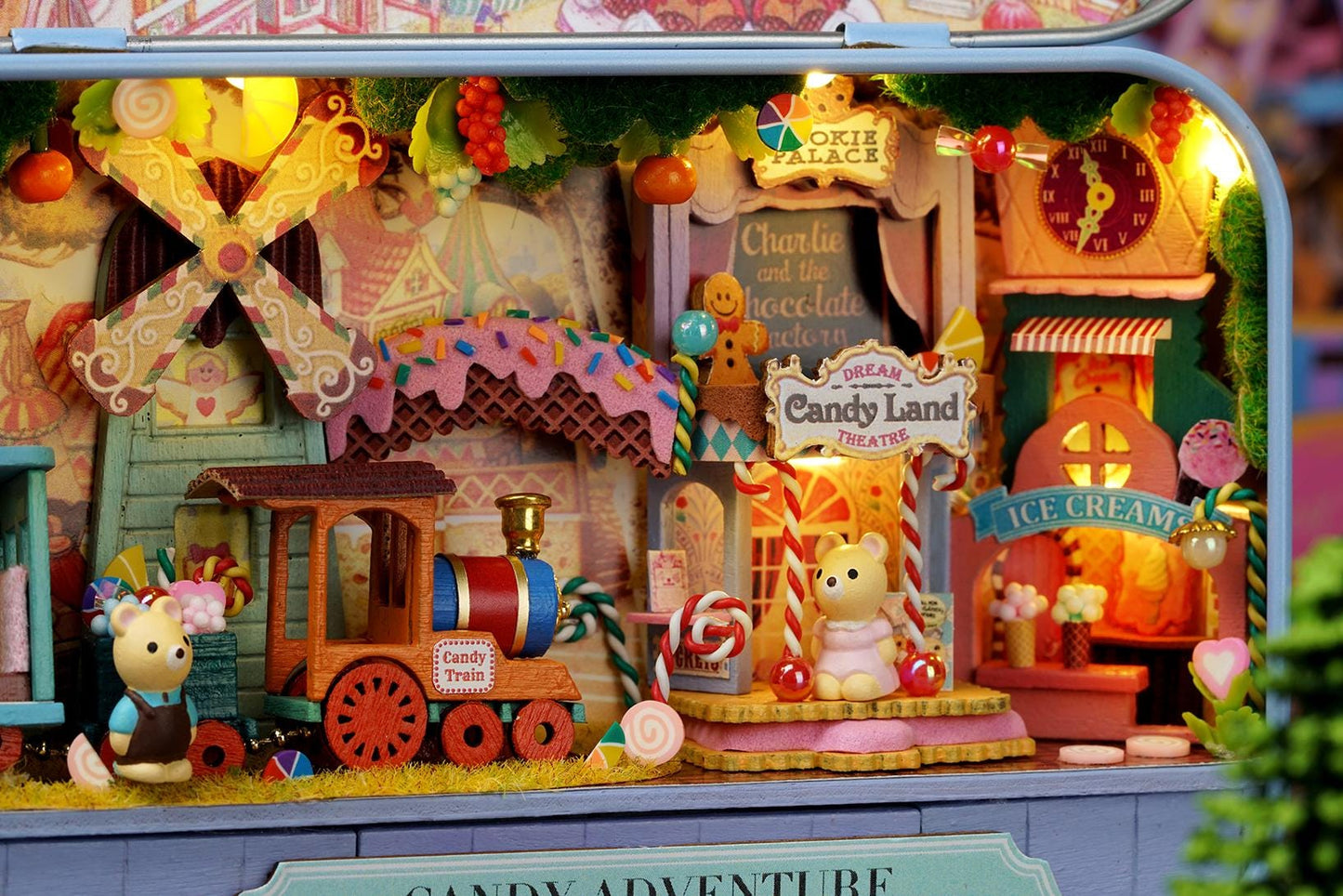 DIY Miniatures Craft Kit: Candy Adventure - Miniature Sweet Shop Scene (Gift for Craft Lovers)