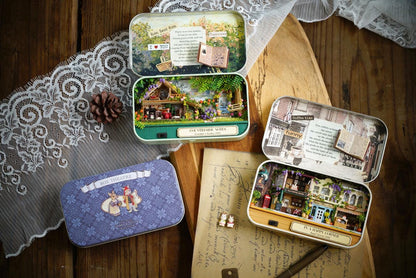 DIY Miniatures Craft Kit: Countryside Notes - Rustic Box Theater Diorama | Tiny Farmhouse (Craft Gift)