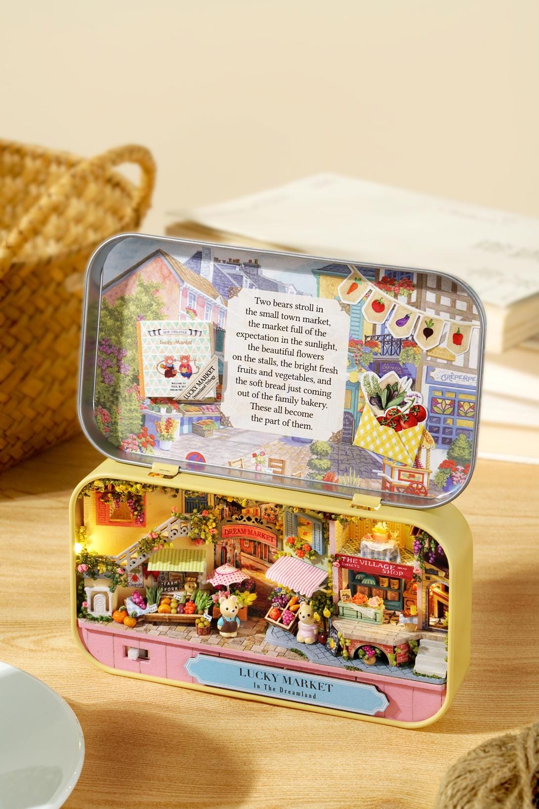 DIY Miniatures Craft Kit: Lucky Market - Tiny Shop (Gift for Craft Lovers)