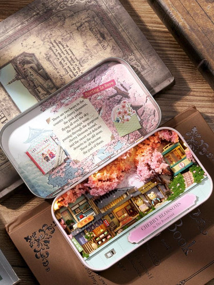 DIY Miniatures Craft Kit: Cherry Blossom - Tiny Spring Diorama  (Gift for Craft Lovers)