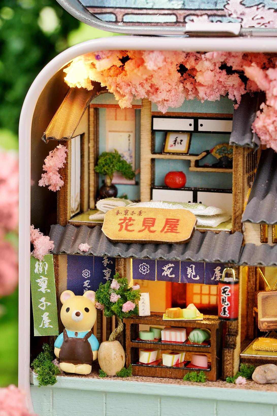 DIY Miniatures Craft Kit: Cherry Blossom - Tiny Spring Diorama  (Gift for Craft Lovers)