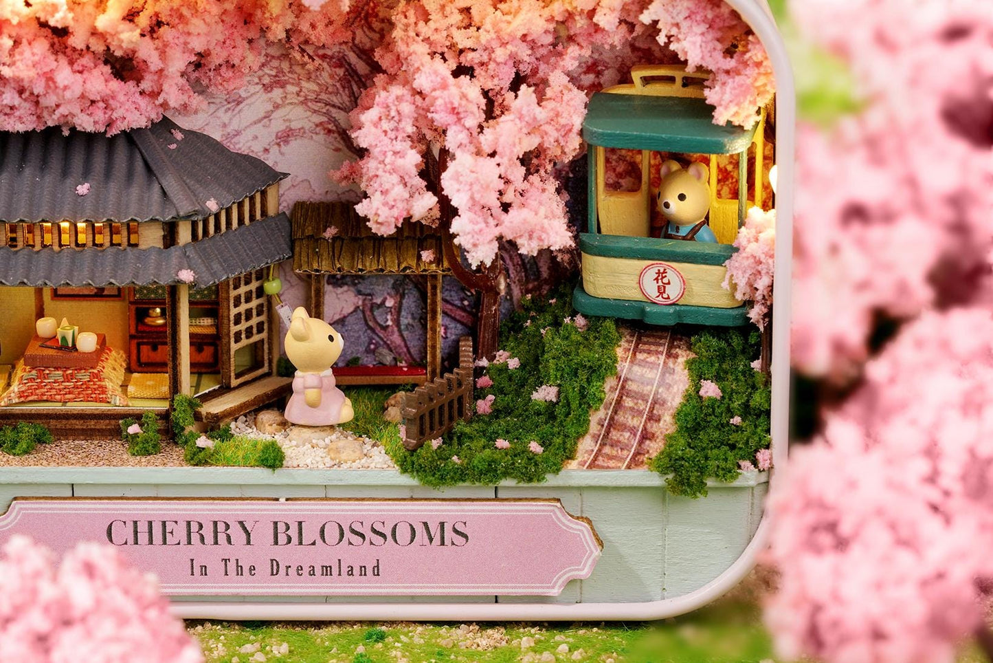 DIY Miniatures Craft Kit: Cherry Blossom - Tiny Spring Diorama  (Gift for Craft Lovers)