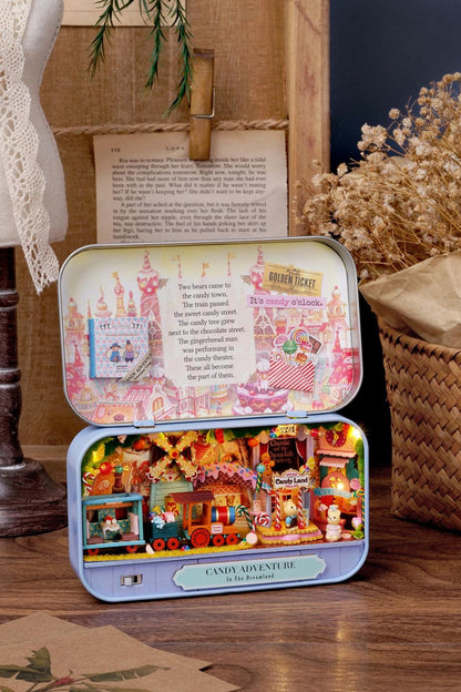 DIY Miniatures Craft Kit: Candy Adventure - Miniature Sweet Shop Scene (Gift for Craft Lovers)