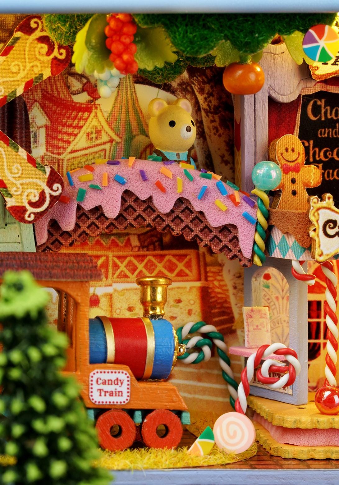 DIY Miniatures Craft Kit: Candy Adventure - Miniature Sweet Shop Scene (Gift for Craft Lovers)