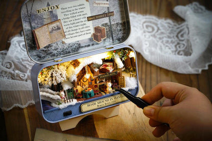 DIY Miniatures Craft Kit: Roam Around in Winter - Snowy Box Theater Diorama (Craft Gift)