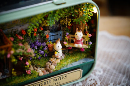 DIY Miniatures Craft Kit: Countryside Notes - Rustic Box Theater Diorama | Tiny Farmhouse (Craft Gift)