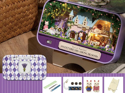 DIY Miniatures Craft Kit: Sweet Dream Among Blooms - Garden Box Theater (Craft Gift)
