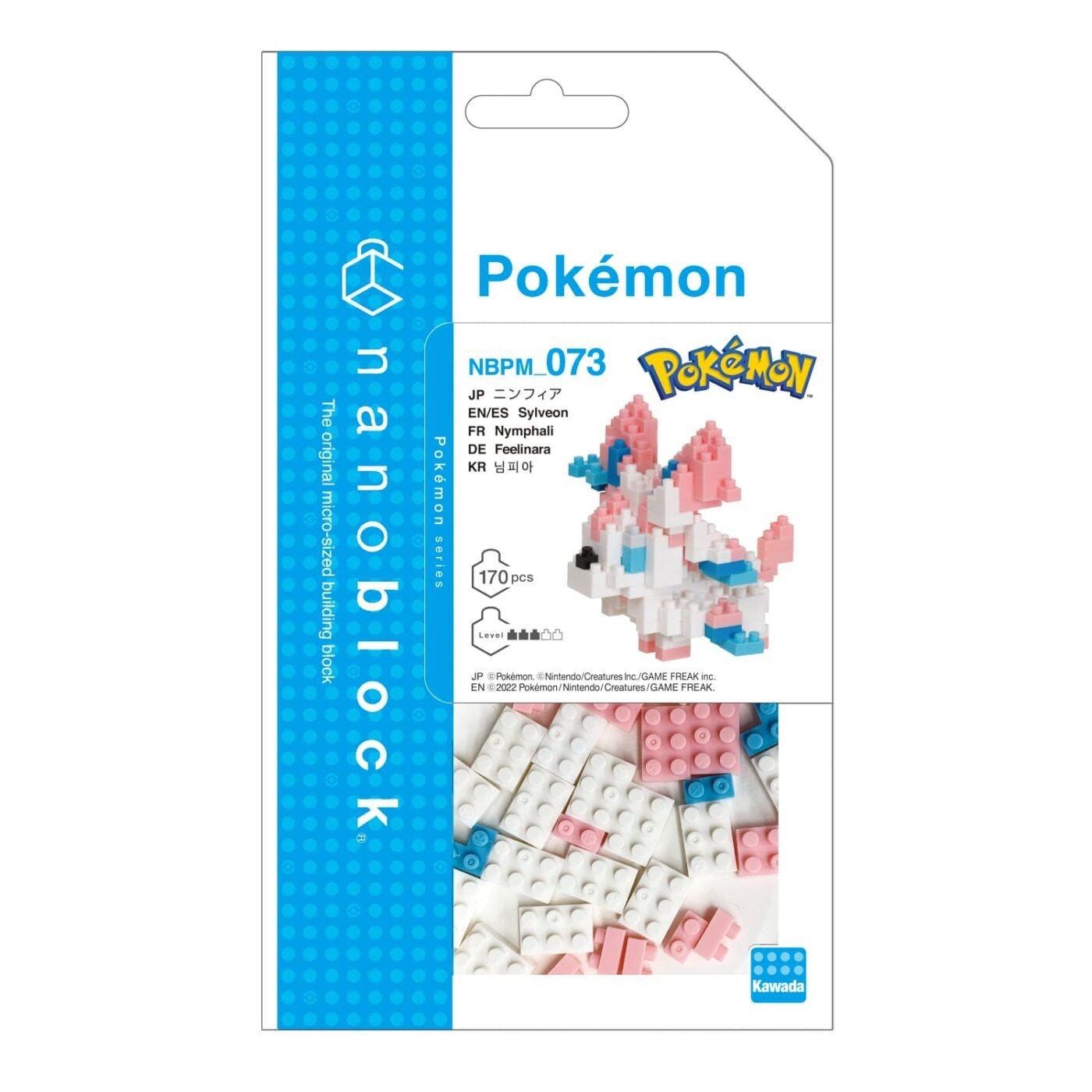 The image is a packaging for a Pokemon-themed building block set called "Pokemon" from the Pokémon franchise.