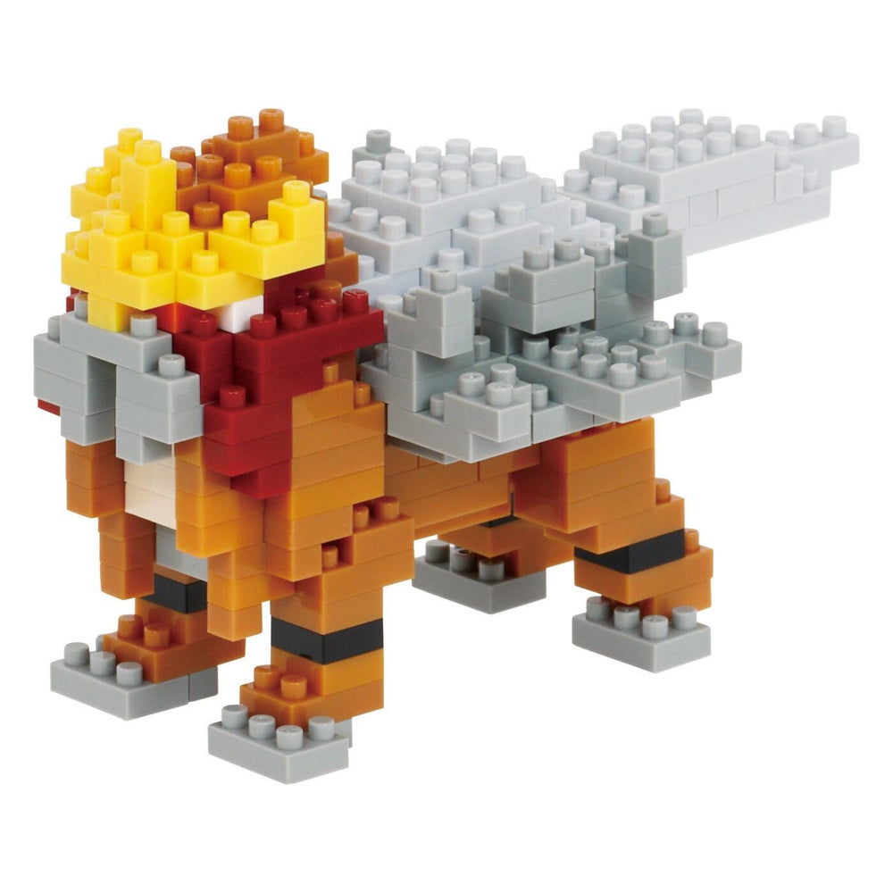A colorful and intricate LEGO figure resembling a dragon or mythical creature, composed of numerous small bricks in various colors.