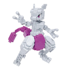 A 3D model of a LEGO character resembling a white and pink monster or dinosaur, with various LEGO pieces attached to its body.