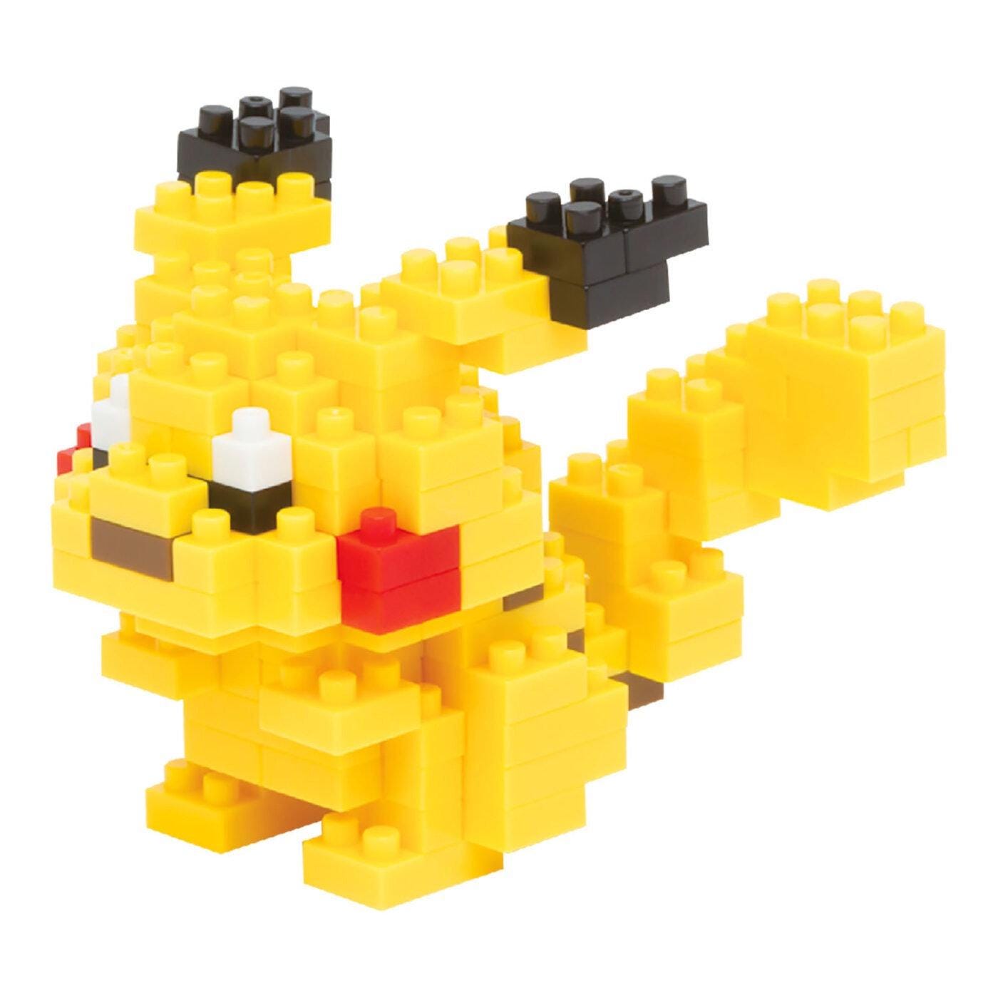 A yellow and black pixel-based toy resembling Pikachu from the Pokémon franchise.