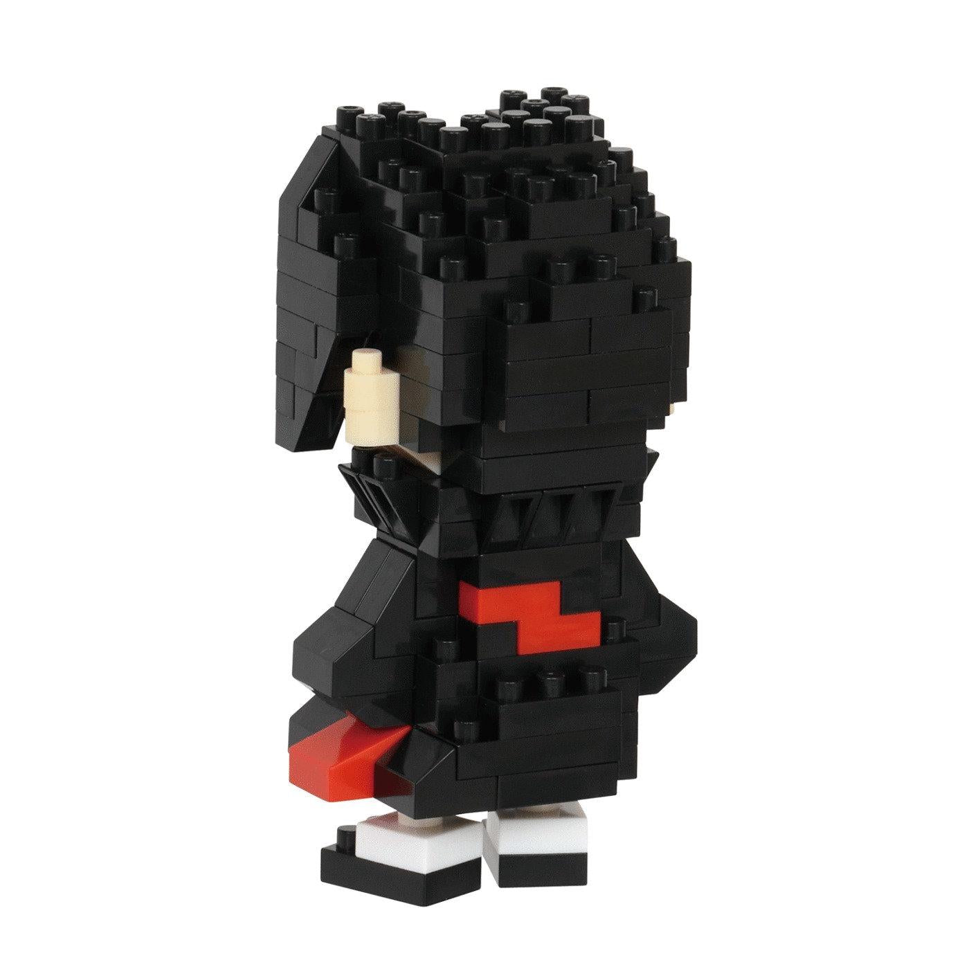 A black and red LEGO figure is shown in the image.