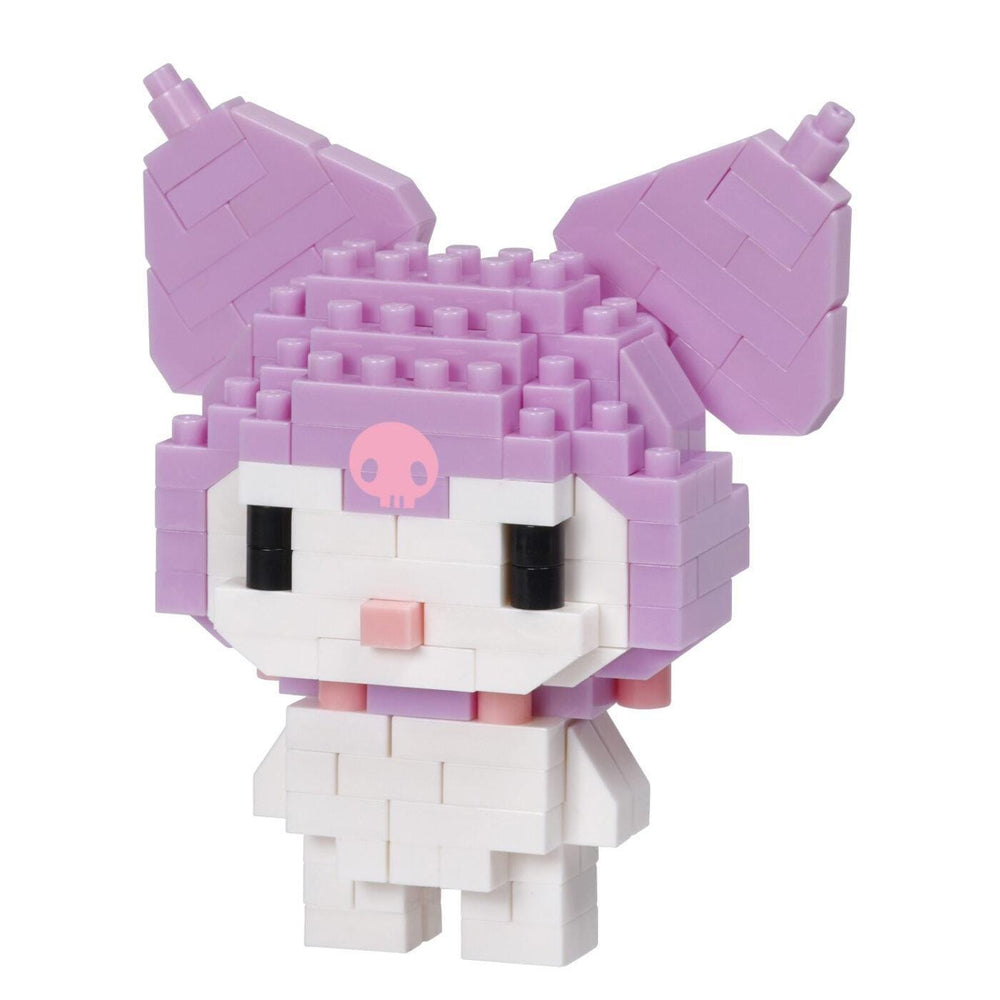A pink and white pixelated character resembling a pixelated animal or character from a pixel art style.