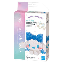 a box for a "Cinnamoroll Big Ribbon" building block toy, which is a product of the Sanrio characters.