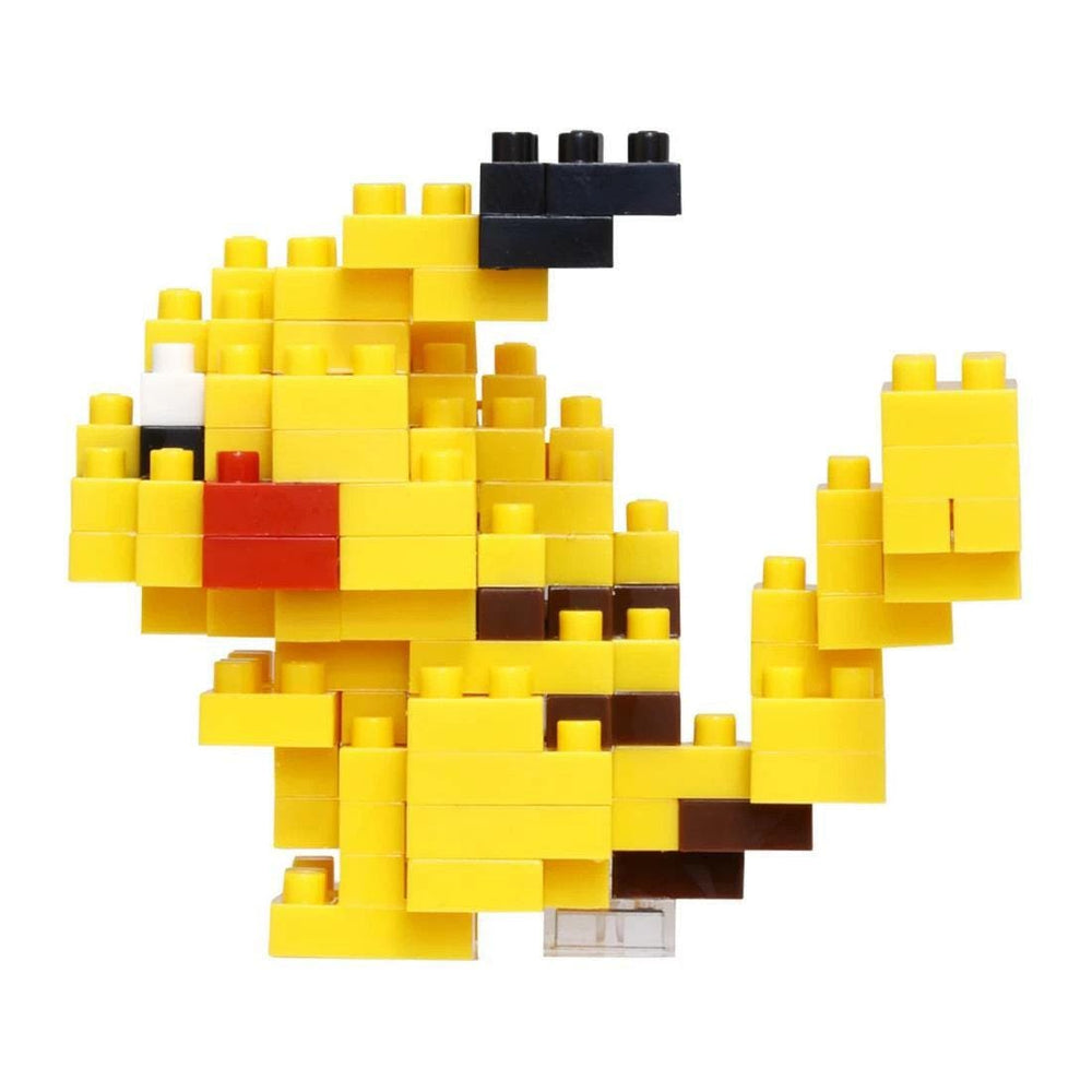 A colorful and playful arrangement of yellow and black building blocks, resembling a playful and creative design.