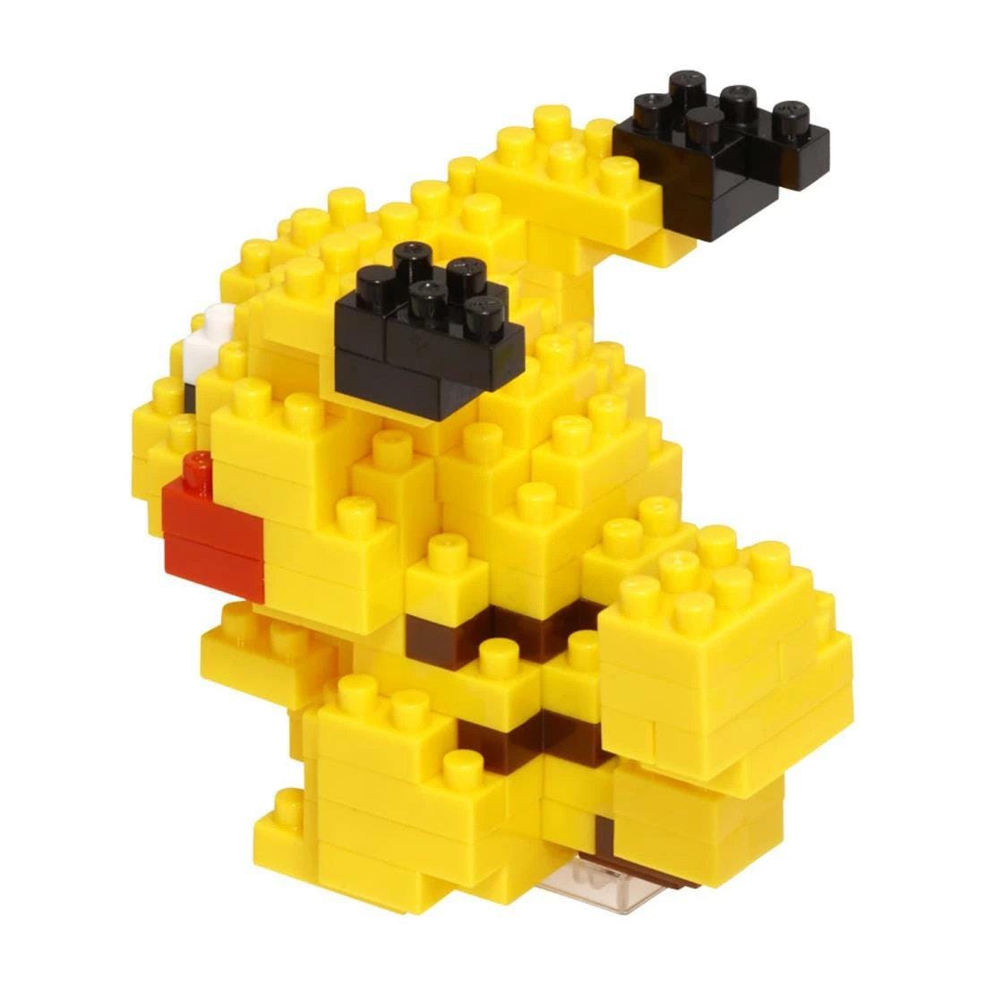 A yellow and black building block figure resembling Pikachu from the Pokémon franchise.