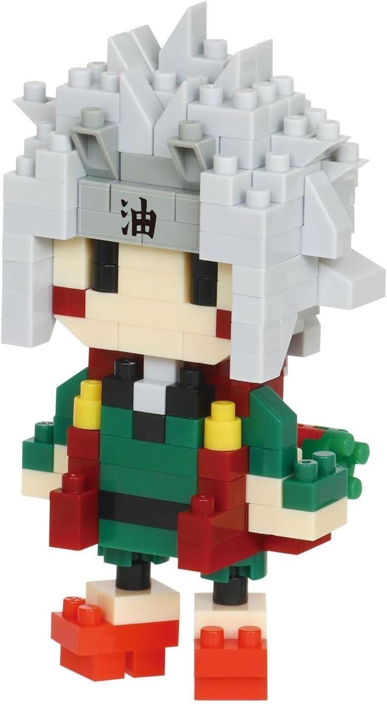 A colorful, pixelated figure resembling a character from a video game or anime, composed of various blocks in different colors.