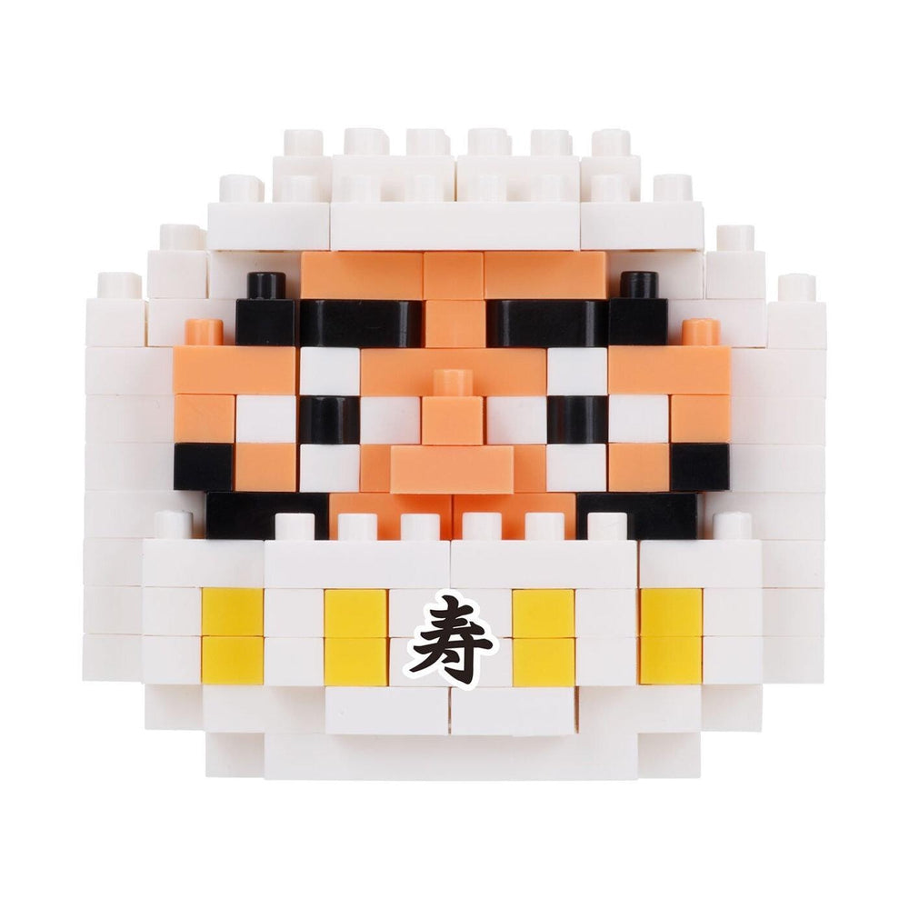 A pixelated image depicting a face composed of various colored blocks, with a small Chinese character in the center.