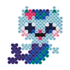 A colorful mosaic of various shapes and colors, including circles, ovals, and other geometric forms, arranged in a playful and whimsical manner.