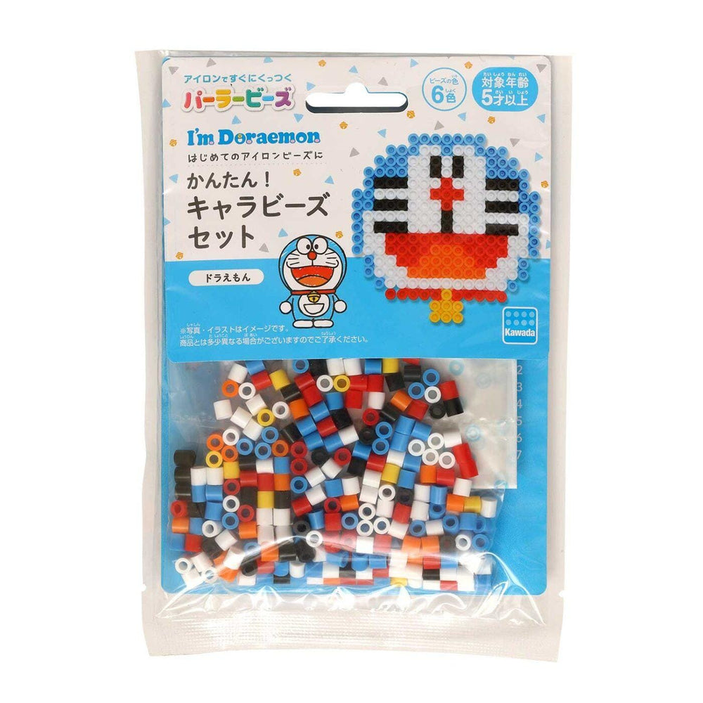 A package of colorful beads in the shape of a character from the anime series Doraemon.