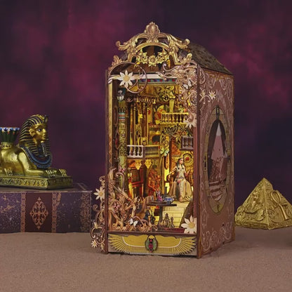 Ancient Egypt Style- Trace of the Mysterious City Book Nook Kit (Bookshelf Insert | 3D Wooden DIY Miniature Craft Birthday Gift)